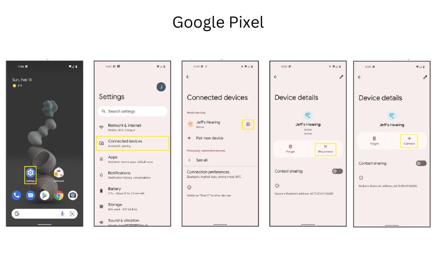 google pixel enabling settings