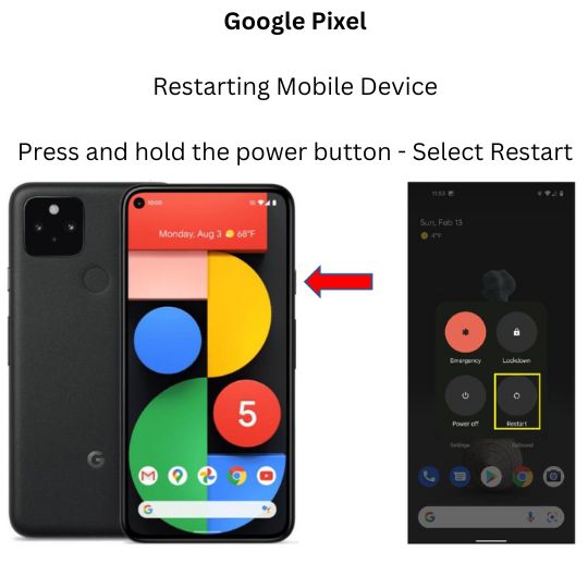 google pixel how to restart